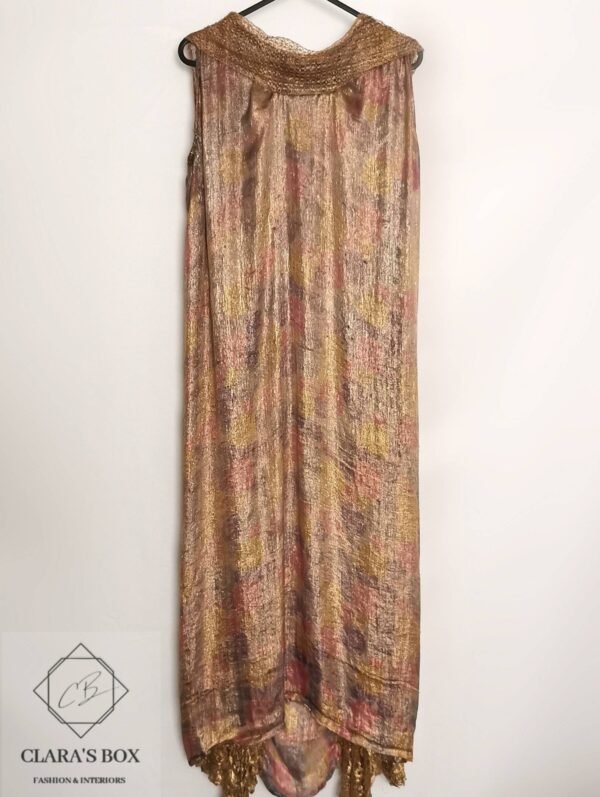 1920s lame flapper dress with tie-dye, mermaid effect