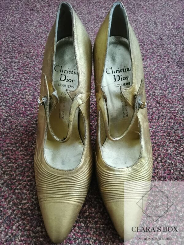1950s Christian Dior gold shoes