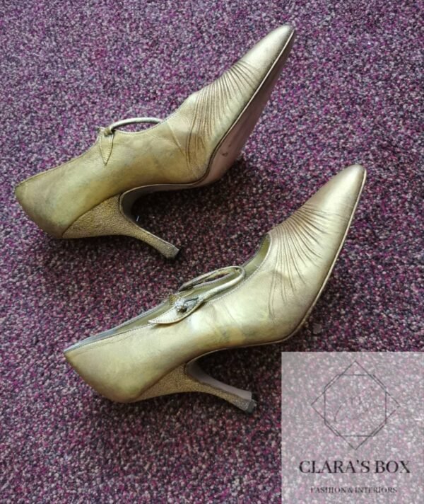 1950s Christian Dior gold shoes