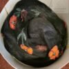 1920s raffia hat with poppies