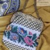 19th century beaded leather purse, Georgian, image of a hound