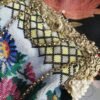 19th century beaded leather purse, Georgian, image of a hound