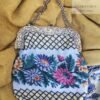19th century beaded leather purse, Georgian, image of a hound