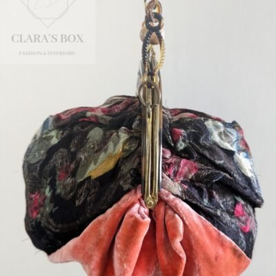Art Deco lame and velvet purse