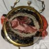 Art Deco lame and velvet purse