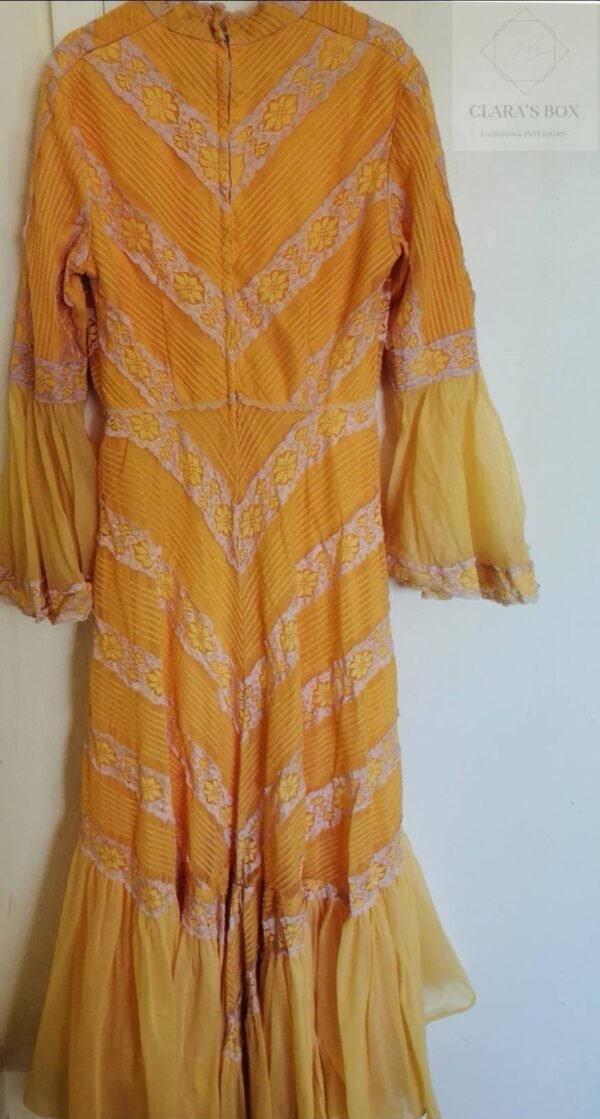 1970s orange Gunne Sax Style maxi dress