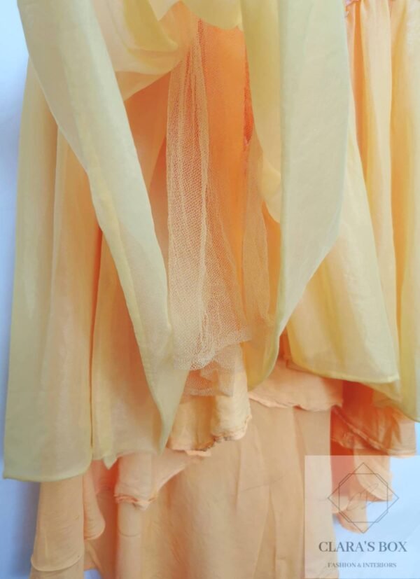 1970s orange Gunne Sax Style maxi dress