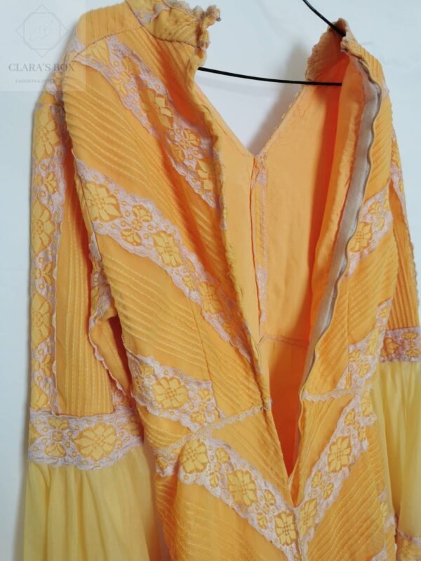 1970s orange Gunne Sax Style maxi dress