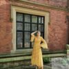 1970s orange Gunne Sax Style maxi dress